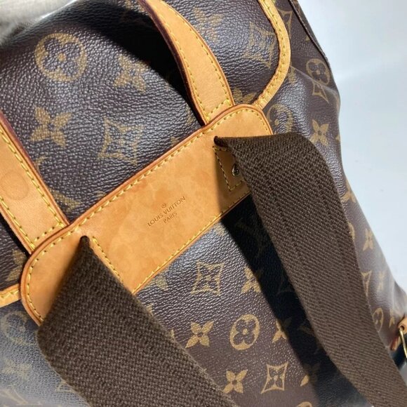 LOUIS VUITTON M40107 Monogram Sac Ado-Bosphore backpack bag Brown authentic - Picture 4 of 16